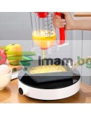 Ръчен уред за палачинки и мъфини с диспенсър и дръжка за миксер